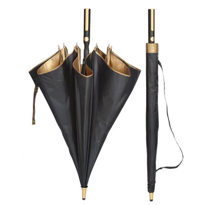 120cm offener Durchmesser X103 UV Schutz Goldbeschichtung Regenschirm für Geschäfte und Golf