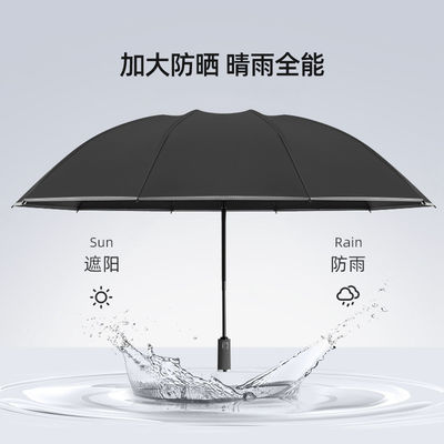 Großer Dreifaltiger Glasfaserrahmen Rückschirm zum Schutz vor Wind und Regen