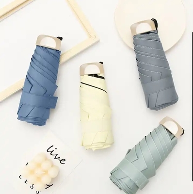 Fünffach 6k UV Sonnenschirm Mini Klapptaschen Schirm Geschenk mit 87cm offenem Durchmesser