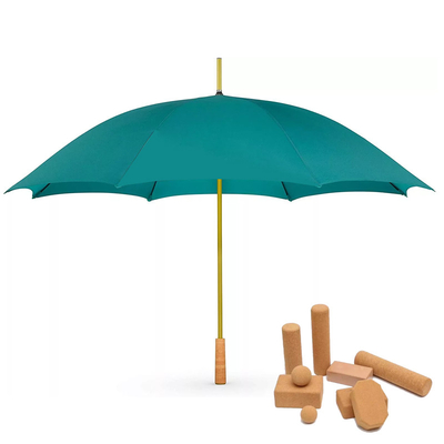 Umweltfreundliche RPET-Korkgriffe Holzrechtes Golfschirm für individuelles Branding