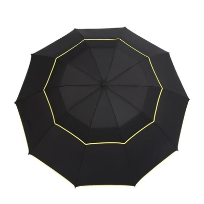 Firmenschirm in fester Farbe mit Drucklogo Doppelklappendes Design Offener Durchmesser 106cm