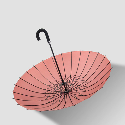 190T Pongee Long Handle Regenschirm kundenspezifisches Muster DIY Mehrfarbiger RPET Golf Regenschirm