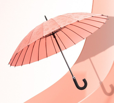 190T Pongee Long Handle Regenschirm kundenspezifisches Muster DIY Mehrfarbiger RPET Golf Regenschirm