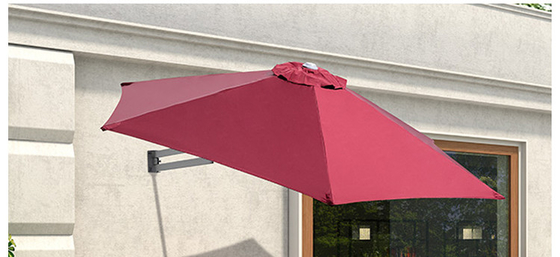 Außenvilla Terrasse Teleskop-klappbarer Sonnenschirm mit Lüftung und All-in-One-Funktion