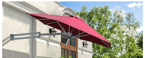 Außenvilla Terrasse Teleskop-klappbarer Sonnenschirm mit Lüftung und All-in-One-Funktion