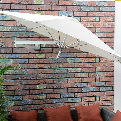 Außenvilla Terrasse Teleskop-klappbarer Sonnenschirm mit Lüftung und All-in-One-Funktion