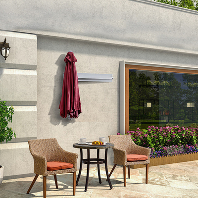 Außenvilla Terrasse Teleskop-klappbarer Sonnenschirm mit Lüftung und All-in-One-Funktion