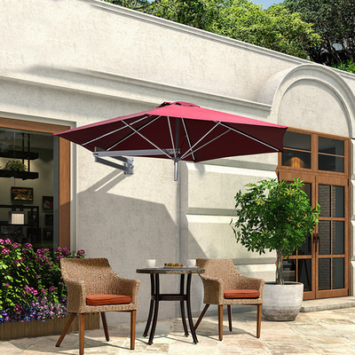 Außenvilla Terrasse Teleskop-klappbarer Sonnenschirm mit Lüftung und All-in-One-Funktion