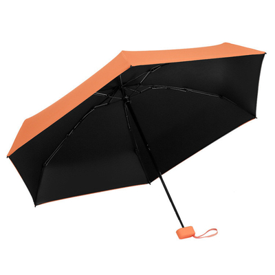 Gold Metall Glasfaser Rippen Flach 6 Knochen 6 Falte Regenschirm zum Schutz vor Wind und Regen