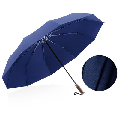 Business Dreifach verstärkter Windschirm mit 25 Zoll großer Regenschirmfläche
