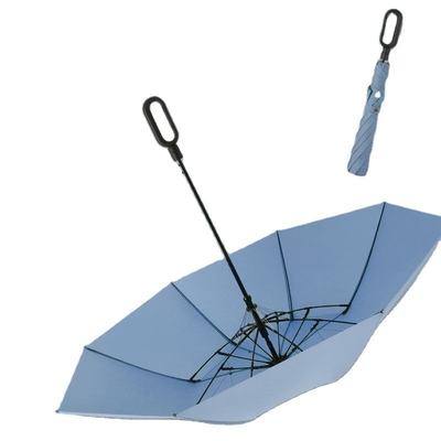 Verstärkter Windschirm Logo 23&quot; Automatischer Klappschirm für Männer mit Ring Buckle