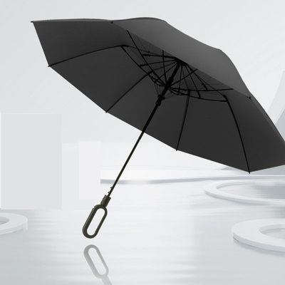 Verstärkter Windschirm Logo 23&quot; Automatischer Klappschirm für Männer mit Ring Buckle