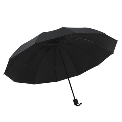 Schließbarer Regenschirm für Männer Individuell übergroßer 12-Knochen Wind- und Sonnenschutzprodukt