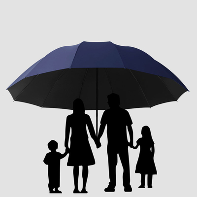 Schließbarer Regenschirm für Männer Individuell übergroßer 12-Knochen Wind- und Sonnenschutzprodukt