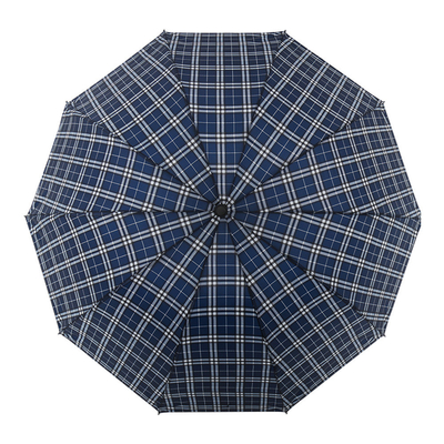 Reisebereit 65 cm Dreifach-Plaid-Paraplueset Werbung mit Logo-Druck