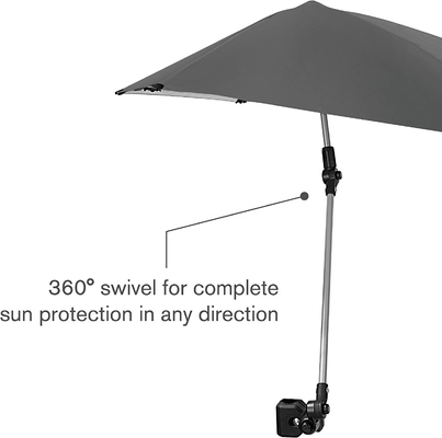 Outdoor Camping Beach Nutzung Sport Versa Regenschirm mit SPF 50 und Universal Clamp Clip