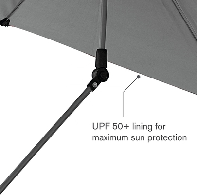 Outdoor Camping Beach Nutzung Sport Versa Regenschirm mit SPF 50 und Universal Clamp Clip