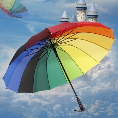 Artikel Maßgeschneiderte Regenschirme Automatischer offener Irisescenz-Regenschirm mit benutzerdefiniertem Logo