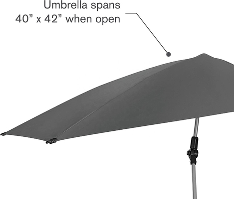 Outdoor Camping Beach Nutzung Sport Versa Regenschirm mit SPF 50 und Universal Clamp Clip