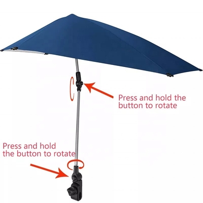 Outdoor Camping Beach Nutzung Sport Versa Regenschirm mit SPF 50 und Universal Clamp Clip