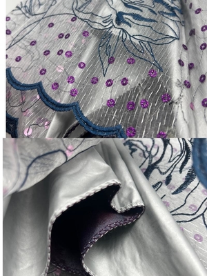 Sequin Broderierte Rose Erwachsenen Schirm mit winddichten Funktion und Leichtbau