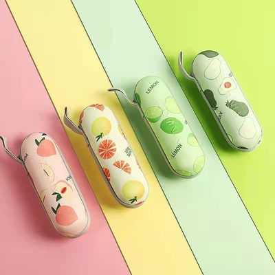 Kundenspezifischer 5 Falte Mini Taschen Sonnenschirm UV Sonnenschirm Kapsel Frucht Sonnenschirm