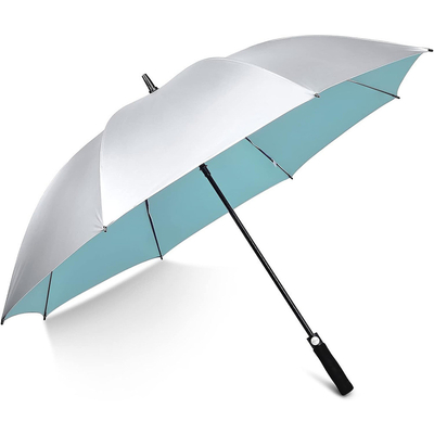 Golfschirm im Reise-Design-Stil mit automatischer Windschutzfunktion und langem Griff