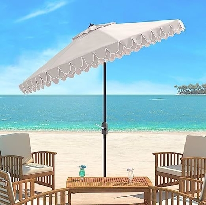 Minimalistisches Design Strandschirm 9 Zoll Schwarz-Weiß Auto Tilt für Outdoor-Kollektion