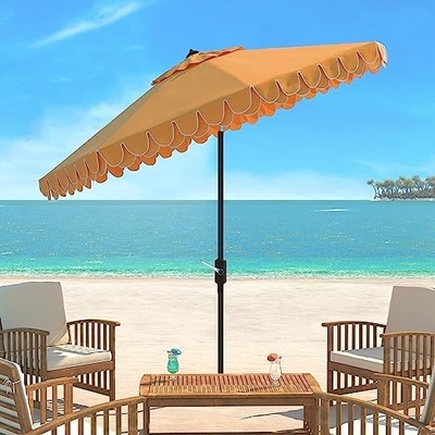 Minimalistisches Design Strandschirm 9 Zoll Schwarz-Weiß Auto Tilt für Outdoor-Kollektion