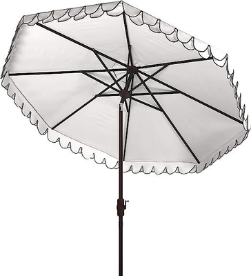 Minimalistisches Design Strandschirm 9 Zoll Schwarz-Weiß Auto Tilt für Outdoor-Kollektion