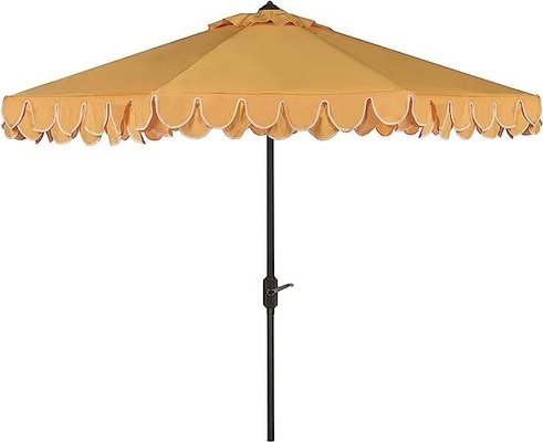 Sonnenschirm Schwarz und Weiß 9 Zoll Outdoor Collection Line Auto Tilt Garten Sonnenschirm
