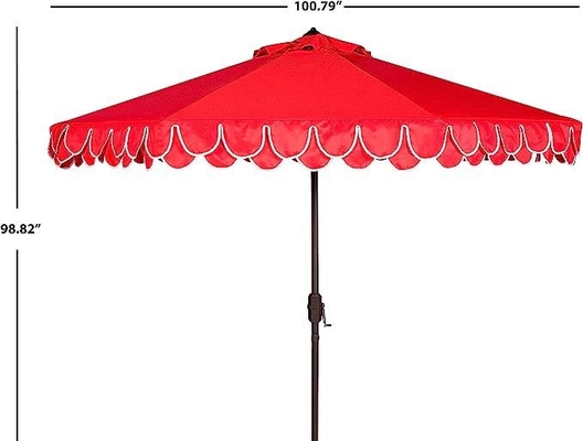 Sonnenschirm Schwarz und Weiß 9 Zoll Outdoor Collection Line Auto Tilt Garten Sonnenschirm