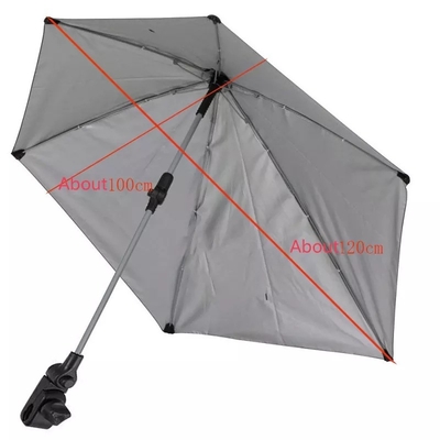 Strandstuhl Schirm Versa Schirm SPF 50 Verstellbarer Paraguas mit Universalklemm