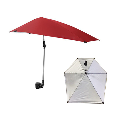 Strandstuhl Schirm Versa Schirm SPF 50 Verstellbarer Paraguas mit Universalklemm