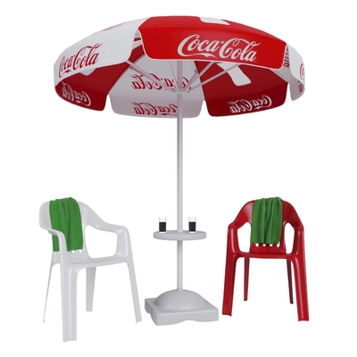 PP-Taschenhalter und Kunststoffschacht Zubehör für minimalistischen Stil Outdoor-Strandschirm