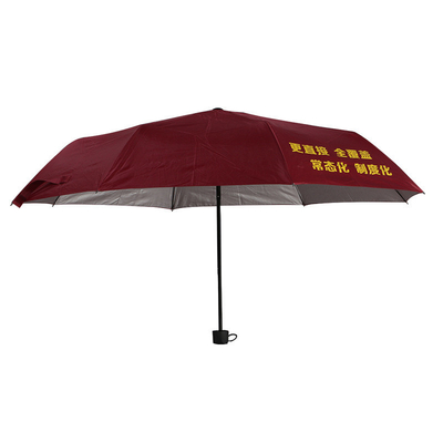 Erwachsene 23 Zoll Outdoor Silber Kunststoff Sonnenschutz Klappschirm Logo Geschenkschirm
