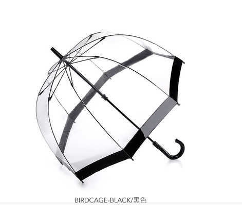 Stilvolle Kuppelform Klarer PVC-Plastik Regenschirm für Erwachsene Apollo Minimalist Design