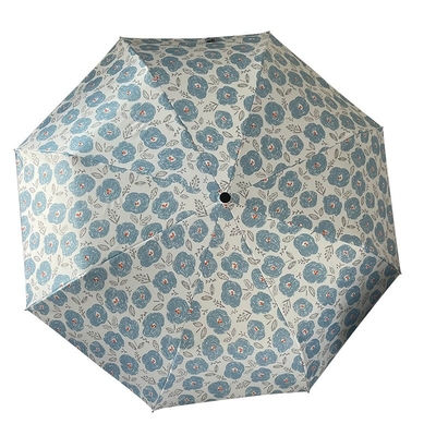 Anpassungsart Aussehen Blaue Blumen Sonnenschirm Sonnenschutz Schirm mit Metallrahmen