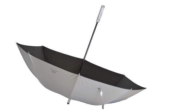 Halbautomatischer 27 Zoll 8k Golf-Regenschirm Wasserdichtes Titan Silber-Regenschirm