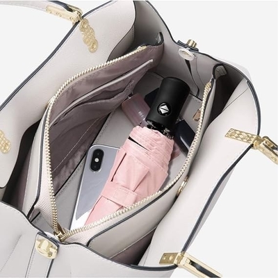 Regenschirmprodukt 3 Klappstoff aus 210T Polyester mit ABS-Kunststoffgriff und wasserdichtem Design
