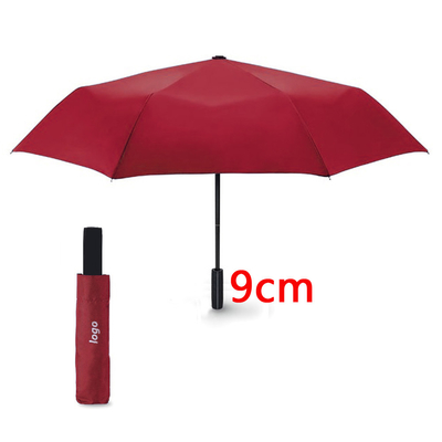 210T Polyester-Dreifachschirm mit ABS-Kunststoffgriff und wasserdichtem Stoff