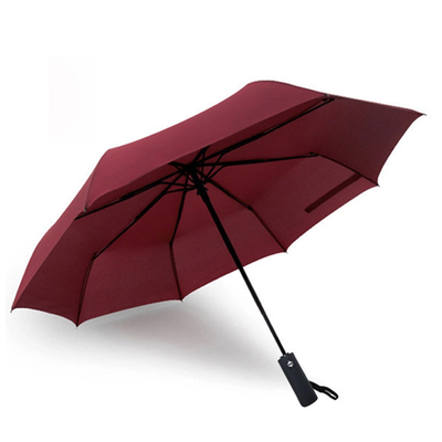 210T Polyester-Dreifachschirm mit ABS-Kunststoffgriff und wasserdichtem Stoff
