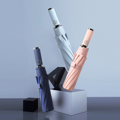Automarkt Mental Shaft Sonnenschirm mit individuellem Logo und UV-schwarz beschichtetem Stoff