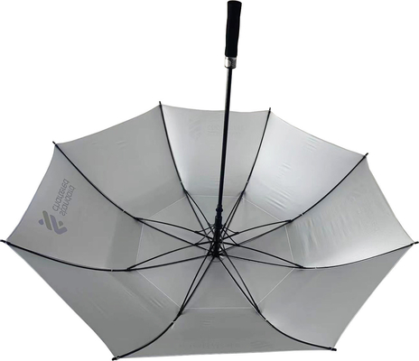 Extra großer, 30 Zoll großer, gerader Golfschirm mit winddichtem Design und 210 Tonnen Pongee Stoff.
