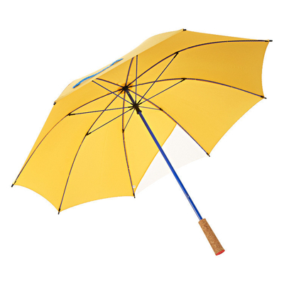 Dual-Use Winddichtes Regenschirm mit Metallwelle und Customized Logo gedruckt Korkengriff