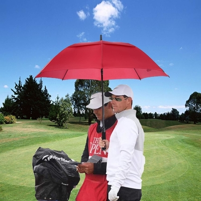 Doppelschicht-Golf-Schirm mit automatisch geöffnetem Handschließen und personalisiertem Musterdruck