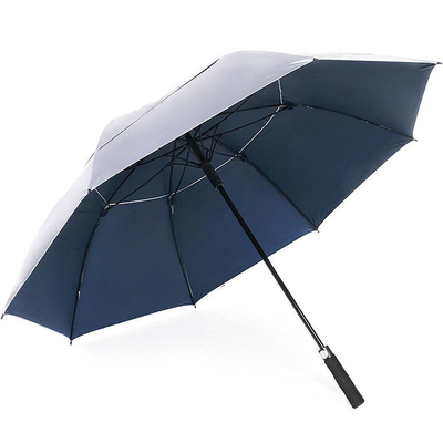 Winddichtes UV-Blocking-Golfschirm mit Glasfaserribben und falschem Doppelschichtdesign