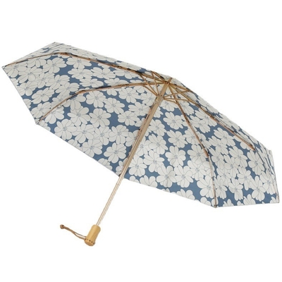 Marktpopuläres personalisiertes Logo Polyester Weiblicher Regenschirm UV-Blocking und doppelter Zweck