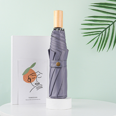 Holzgriffe Design Anpassungsfähiger Werbe Schirm minimalistischer Stil Dual Schirm