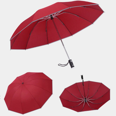 Metal Shaft Erwachsene Regenschirm mit rotierendem LED Taschenlampengriff und benutzerdefiniertem gedrucktem Logo